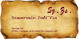 Szauervein Zsófia névjegykártya
