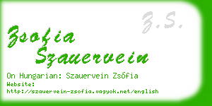 zsofia szauervein business card